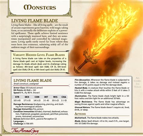 Living Flame Blade Because Why Should Druids Get To Have All The Fun