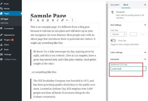 How To Justify Text In Wordpress Manually And With Plugin