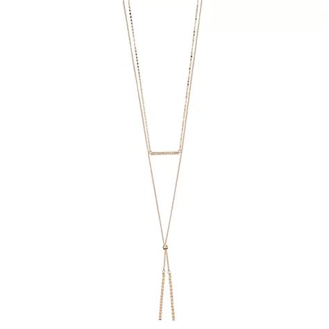 Lc Lauren Conrad Double Strand Lariat Necklace