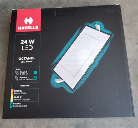 Square Havells Octane Plus Led Panel Light W Cool Daylight At Rs