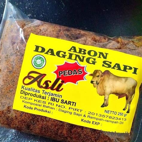 Jual ABON SAPI IBU SARTI 250GR KHAS SURABAYA Pedas Shopee Indonesia