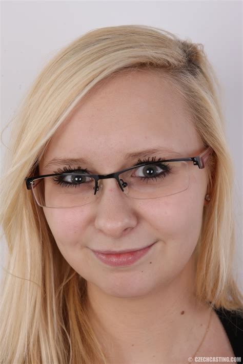 Pretty Blonde With Glasses Strips Off Her B XXX Dessert Picture 1