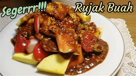 Cara Membuat Rujak Buah Segar Sambal Kacang Kental YouTube