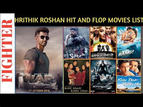 Hrithik Roshan Hit And Flop Movies Fighter War Hrithik Roshan