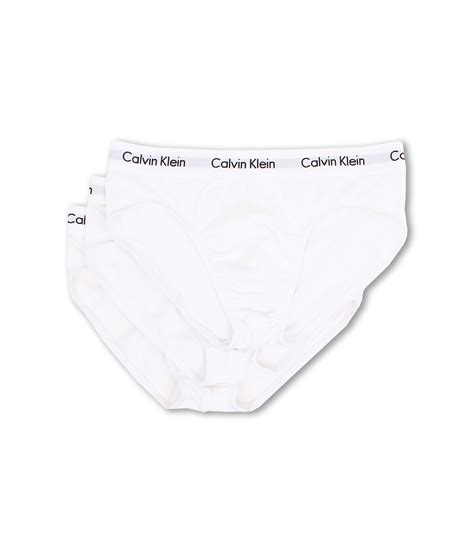 Calvin Klein Cotton Stretch Hip Brief 3 Pack In White For Men Lyst