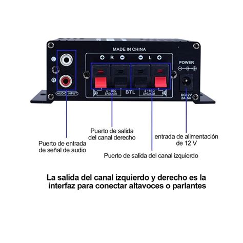 Mini Amplificador De Potencia De Audio Para Auto Coppel