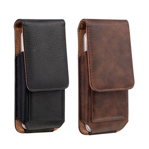 Universal Leather Belt Pouch Case Cover Wallet Holster Belt Clip For