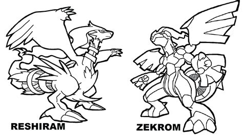 Pokemon Reshiram Coloring Pages