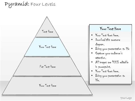 0314 Business Ppt Diagram Pyramid Showing Four Levels Powerpoint