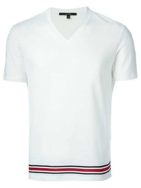 Lyst - Gucci V-Neck T-Shirt in White for Men