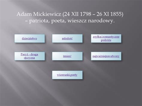 Adam Mickiewicz Ycie I Tw Rczo Ppt Pobierz