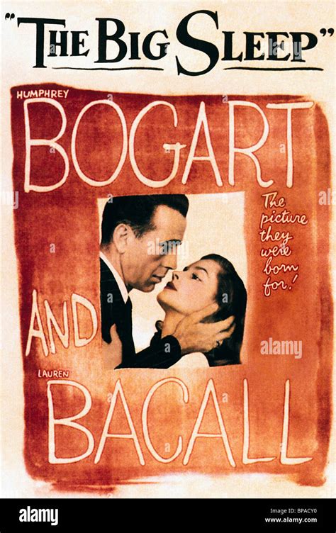 Humphrey Bogart Lauren Bacall Poster The Big Sleep Stock Photo