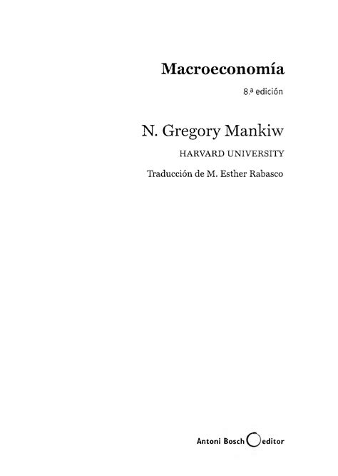 Macroeconom A Mankiw Macroeconom A Edici N N Gregorymankiw