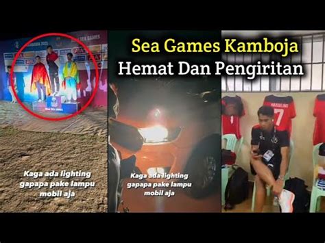 Momen Kocak Sea Games Kamboja Di Sorot Lampu Mobil Dan Duduk Di Kursi