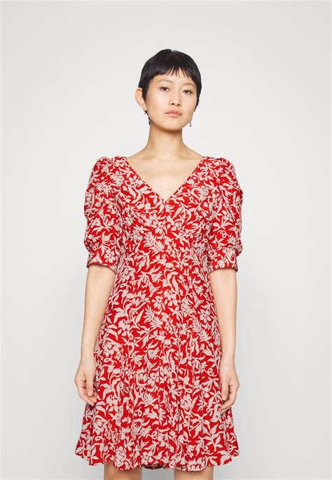 Polo Ralph Lauren Teo Sleeve Day Dress Rochie De Zi Red Roșu