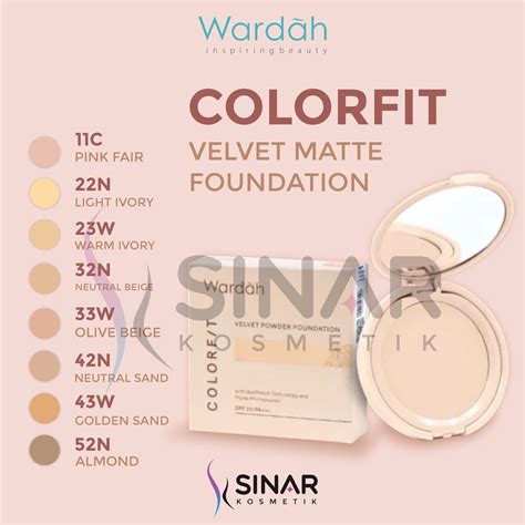 Jual Wardah Colorfit Velvet Powder Foundation Shopee Indonesia