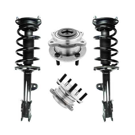 Set Of 4 Front Quick Complete Strut Coil Spring Assembly Wheel Hub