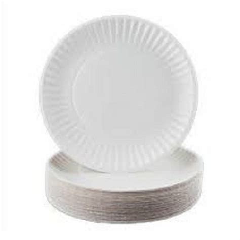 100 Percent Eco Friendly White Round Disposable Paper Plates For Food