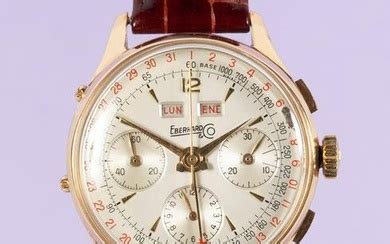 Eberhard Co Kt Gold Chronograph Extra Fort Kaliber Men