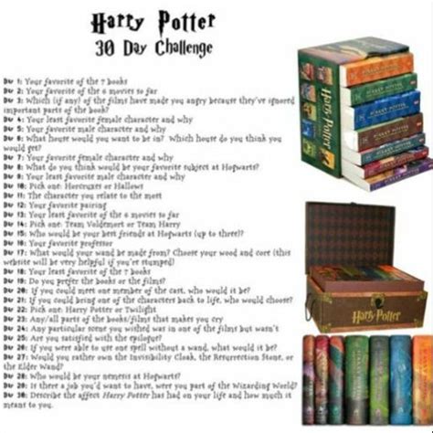 30 Day Harry Potter Challenge Harry Potter Amino