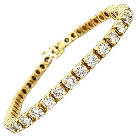 Cartier Diamond Sapphire And Yellow Gold Tennis Bracelet At 1stdibs