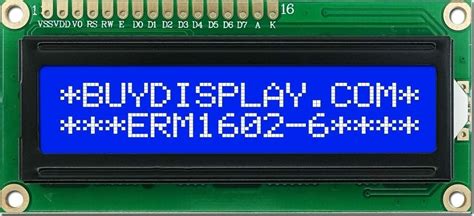 1602 16x 2 Character LCD Display Module HD44780 Controller Blue