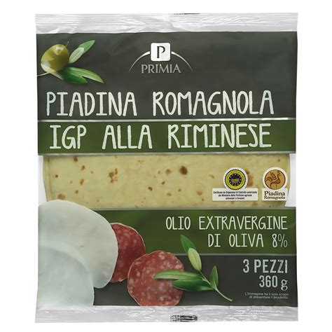 Piadina Romagnola Igp Olio Extravergine D Oliva Primia G Pz