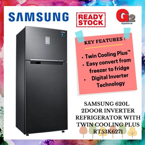 Samsung AUTHORISED DEALER RT53K6271BS Top Mount Freezer With Twin