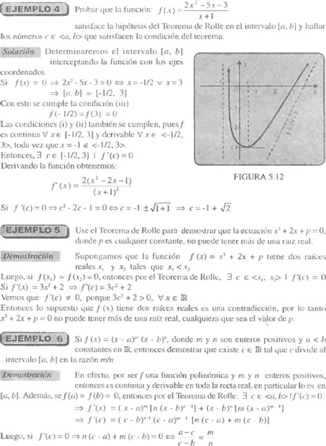 EL TEOREMA DE ROLLE EJERCICIOS RESUELTOS PDF