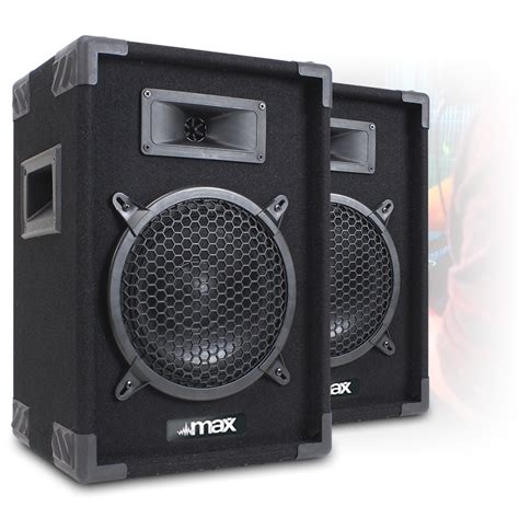 Max 8 Passive DJ Speakers Pair SMWBA18 Subwoofer Stands