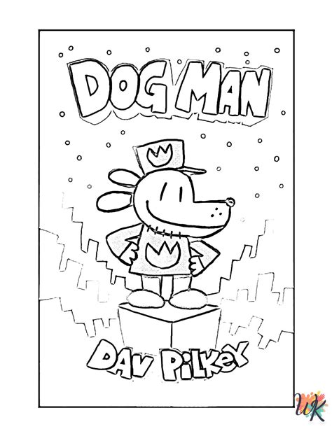 Dog Man Coloring Pages For Kids - ColoringPagesWK.com