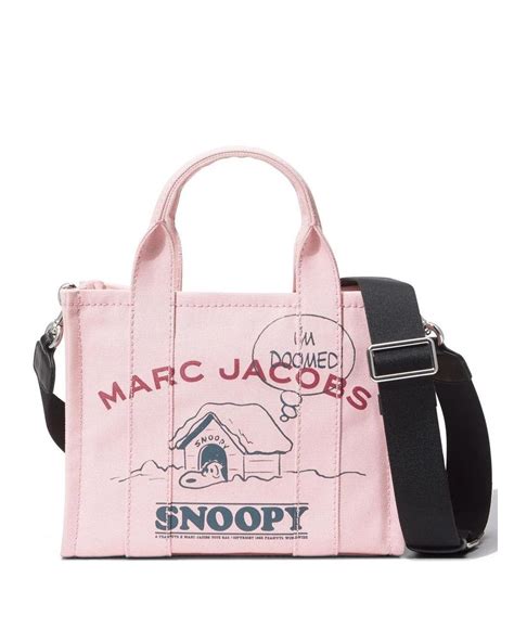 Marc Jacobs X Peanuts The Snoopy Mini Tote Bag In Pink Lyst Canada