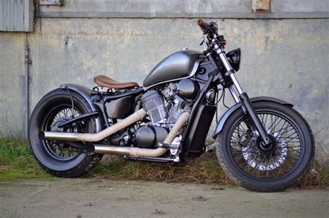 Black Honda Shadow Bobber Motorcycle