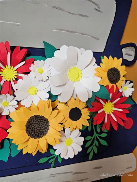 Embellish A Sign With DIY Cricut Paper Flowers - Modern on Monticello