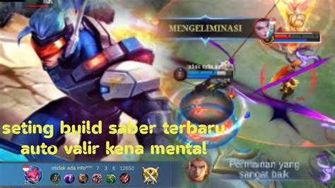 Build Saber Taerbaru Auto Musuh Kena Mental Youtube