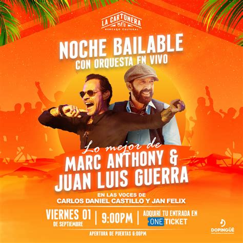 Entradas Para Tributo Marc Anthony Y Juan Luis Guerra Oneticket