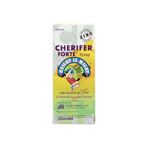 Cherifer Forte Vitamindouble Cgftaurinezinc 240ml Syrup Shopee