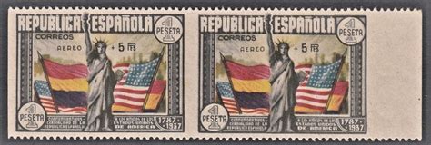 Spain 1938 USA Constitution Airmail 5 Pts Imperforated Catawiki