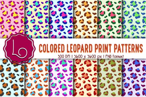 Colored Leopard Print Patterns Graphic By La Oliveira · Creative Fabrica