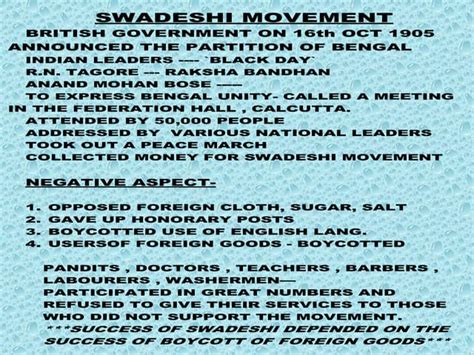 2 Swadeshi Movement P P Pdf