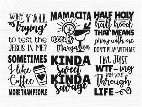 Sassy Svg Bundle Funny Quotes Svg Sarcastic Svg Etsy