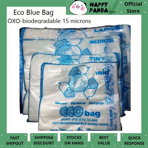 All Purpose Oxo Biodegradable Plastic Sando Bag Transparent Eco Blue