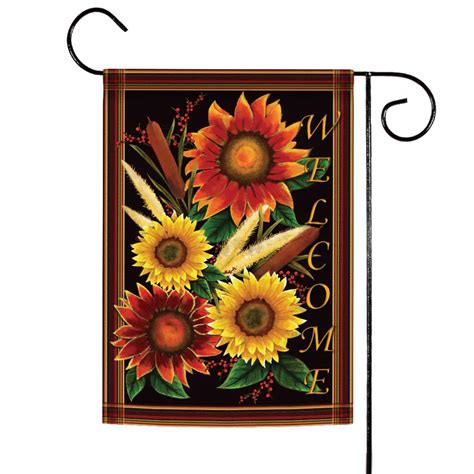 Toland Home Garden Sunflower Welcome Outdoor Garden Flag 18 X 125