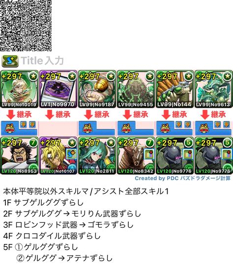 パズドラ攻略班神ゲー攻略 On Twitter 【平等院降臨をゲルググで周回】 平等院鳳凰堂降臨の蒙武×ゲルググ編成です！ 加算がない