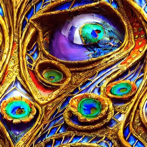 Download Close Up Of Elaborately Decorated Eye Patterns Online