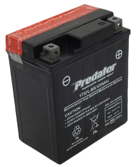 Pytx L Bs Ytx L Bs Volt Ah Predator Motorcycle Agm Battery With