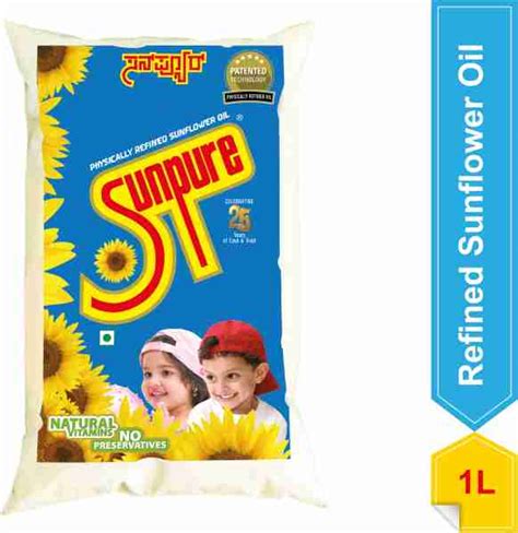 Sunpure Refined Sunflower Oil For Cooking Packaging Size 1L At Best