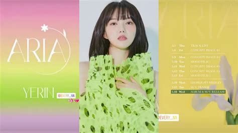 Yerin Eks Gfriend Resmi Umumkan Poster Jadwal Rilis Debut Album Solo