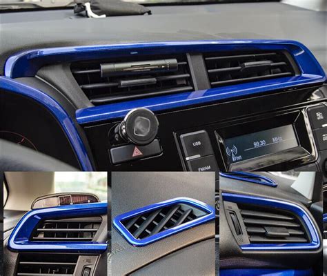 Blue Central Console Air Outlet Vent Cover Trim For 2014 2018 Honda Fit