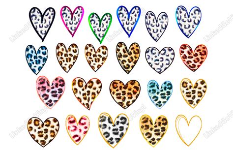 Leopard Print Hearts